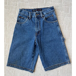VTG Fubu Blue High Waist Carpenter Cargo Shorts Womens